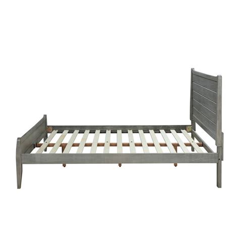 Devonshire Rustic Wooden Queen Platform Bed Rustic Gray By Noble House