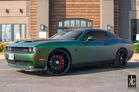 Dark Green Dodge Challenger