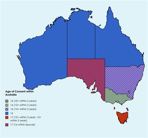 Age Of Consent In Australia R Mapporn