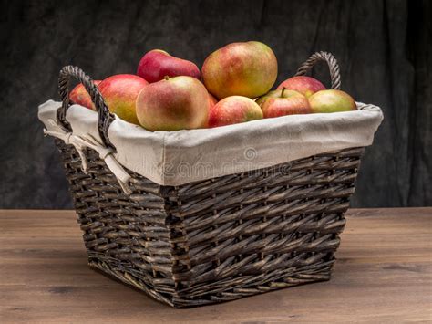 Apples In Basket Stock Photo Image Of Table Food Nature 45246034