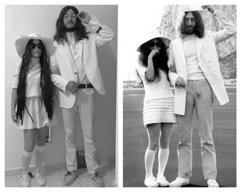 Yoko Ono And John Lennon Costume Couplecostume Halloween2014 Couples Costumes 1960s Party