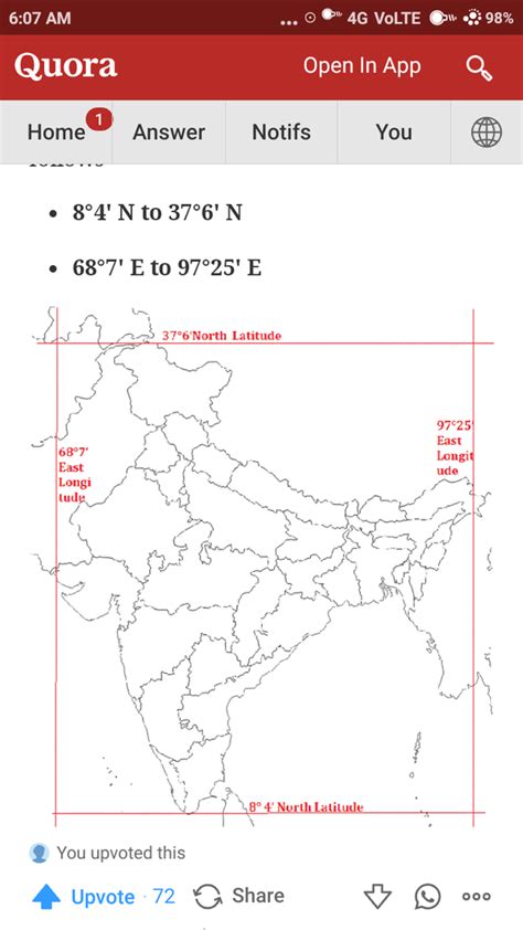 India Map With Latitude And Longitude Values Gambaran