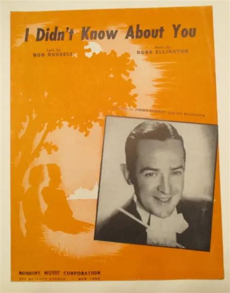 Vintage Sheet Music 1944 I Didnt Know About You Duke Ellington Carmen