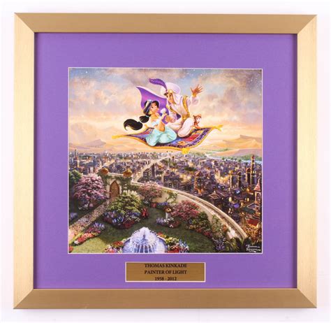 Thomas Kinkade Walt Disneys Aladdin 175x18 Custom Framed Print Pristine Auction