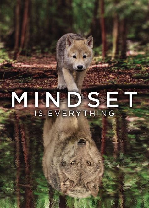 Mindset Is Everything Wolf Poster Picture Metal Print Paint By