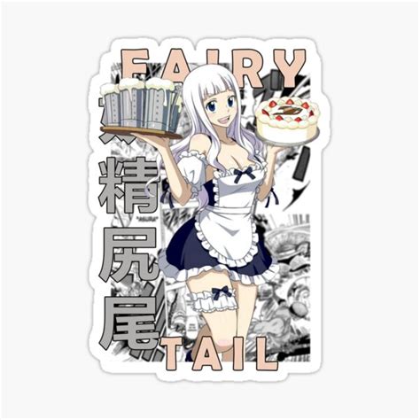 Mirajane Strauss Fairy Tail Feari Teiru Manga Style Design Sticker By