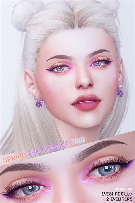 Praline Sims Spring Eye Trio Makeup • Sims 4 Downloads