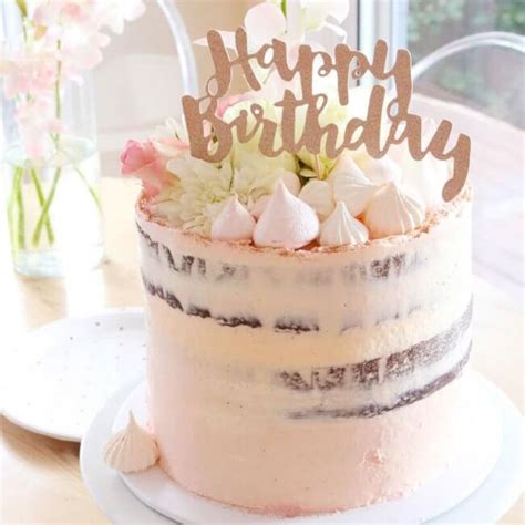 Hot happy birthday fantastic happy birthday gifs. Happy Birthday Rose Gold Glitter Cake Topper - Ruby Rabbit