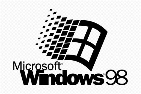 Microsoft Windows 98 Black Logo Png Citypng