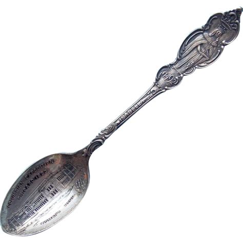 1893 Sterling Worlds Fair Antique Spoon Queen Isabella And Womens From