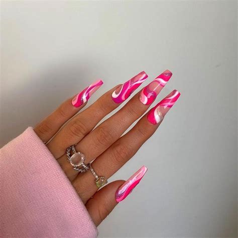 Nail Beauty 💅🏽 On Instagram “pink Swirls 💖💕 Sassnailsldn Inspo