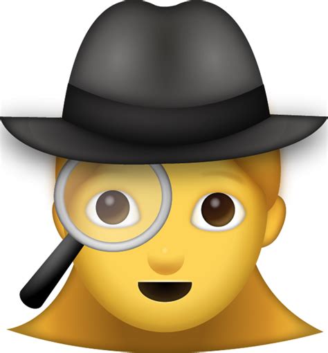 Girl Detective Emoji Free Download Ios Emojis Emoji Island