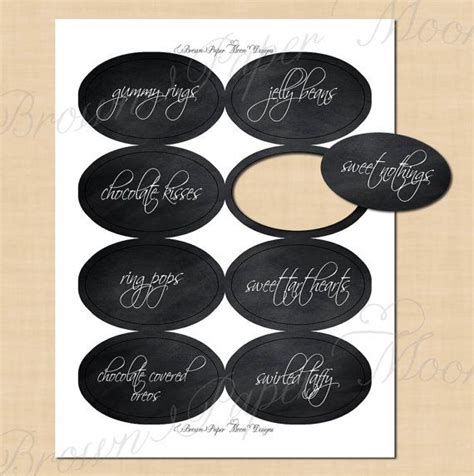 Chalkboard Oval Labels 333x2 Text Editable Printable On Avery