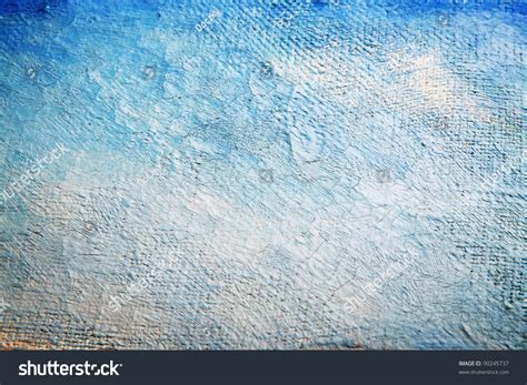 Painted Canvas Background With Blue Color Stock Photo 90245737