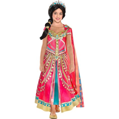 Party City Aladdin Pink Jasmine Costume For Children Includes A Fancy