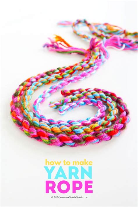 Yarn Craft Idea How To Make Yarn Rope Babble Dabble Do