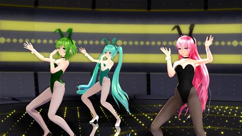 【mmd】play我呸【tda Bunny Rin Miku Luka Teto Gumi】 Youtube