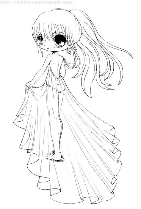 Anime Chibi Coloring Pages By Yampuff Coloring Pages For All Ages