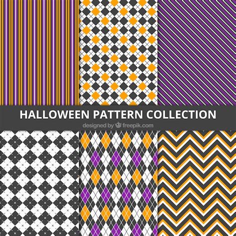Free Vector Selection Of Halloween Patterns With Different Shapes