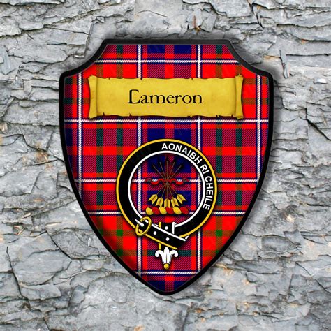 Cameron Shield Plaque With Scottish Clan Coat Of Arms Badge On Etsy