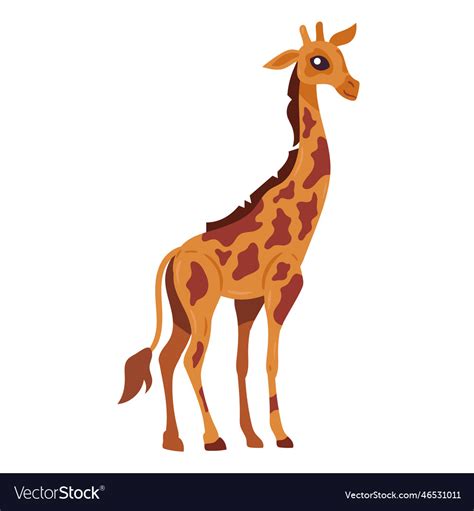 Cute Giraffe Standing Royalty Free Vector Image