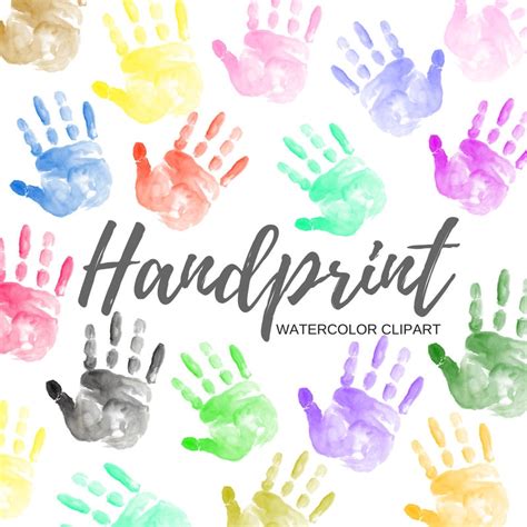 Coloured Handprints Clipart