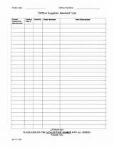Pictures of Food Order List Template