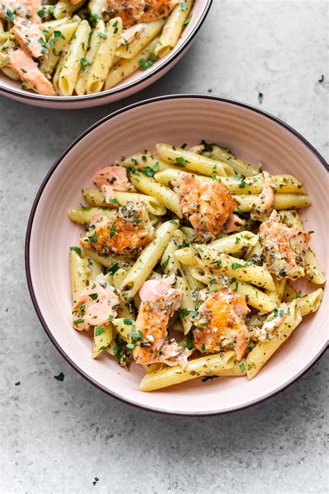 Salmon Pesto Pasta Salt And Lavender