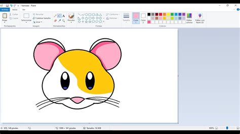 Dibujos Para Niños Con Paint Cómo Dibujar Un Hamster Youtube