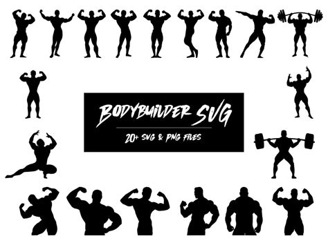 Gym Svg Bodybuilder Svg Muscles Svg Workout Svg Etsy