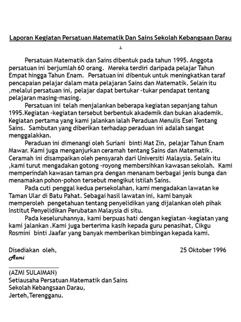Contoh Karangan Bahasa Melayu Laporan Upsr Finoltenfinoliver