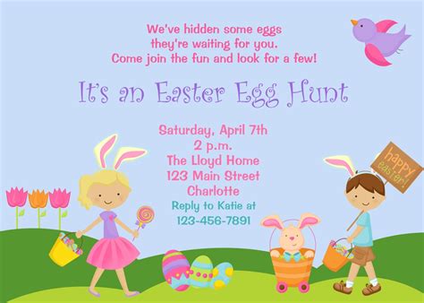 Easter Egg Hunt Invitation Easter Egg Hunt You Print Or