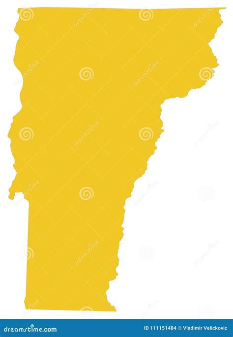 Vermont Map State In The New England Region Of The Northeastern