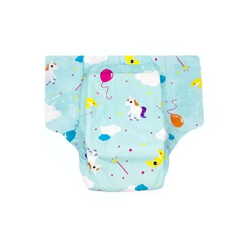 Cute Pony Style Soft Surface Layer Adult Baby Diaper Abdl 12 Piece