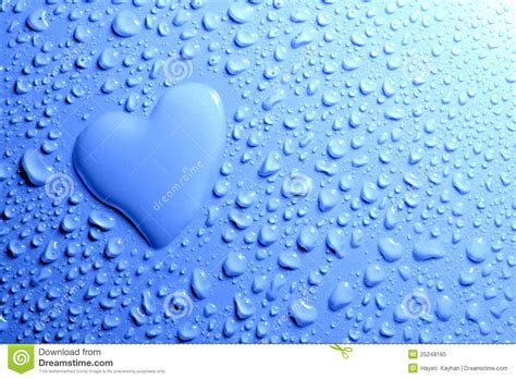 Heart Shape With Water Drops Royalty Free Stock Photo Image 25248165