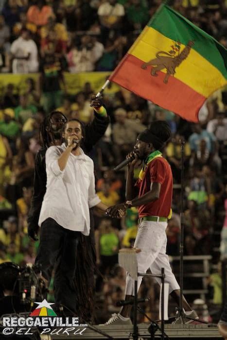 damian marley and sizzla at jamaica s 51st independence grand gala