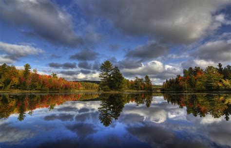 Images Nature Canada Kingsbury Autumn Quebec Sky Forest Rivers