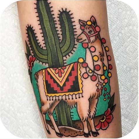 13 Lovely Llama Tattoos Trendy Tattoos Traditional