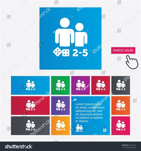 Maybe you would like to learn more about one of these? Board games sign icon. From two to five players symbol ...