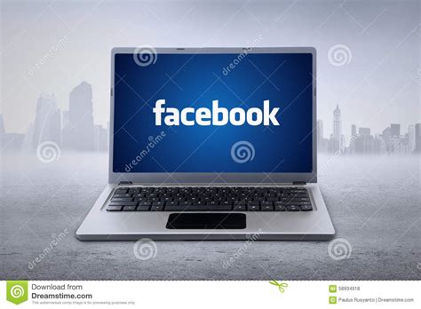 You can download your information from the account settings page. Laptop Computer With Facebook Wallpaper Editorial Stock ...