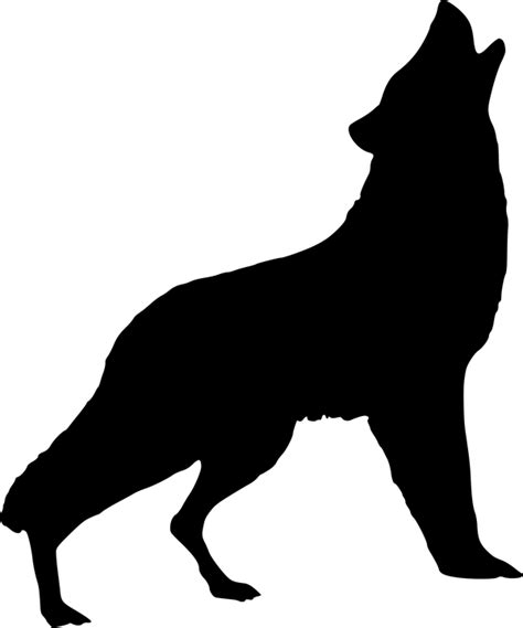 Howling Wolf Silhouette Png