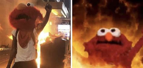 El Meme De Elmo En Llamas Se Hace Realidad En Las Protestas De Eeuu