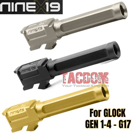 Ninex19 Revolution Match Spiral And Crowned Barrel For Glock 17 Gen 1 2 3