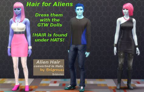 Sims 4 Alien Hair Cc