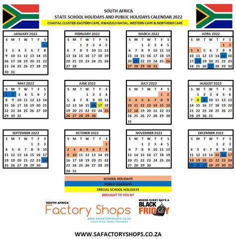 State And Private Schools Holidays Terms Calendar South Africa 2022