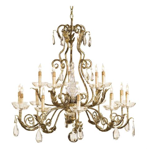 Holden Gold Leaf Traditional Crystal Chandelier Kathy Kuo Home