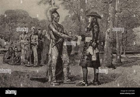 William Penns Treaty With The Indians Stock Photo Alamy