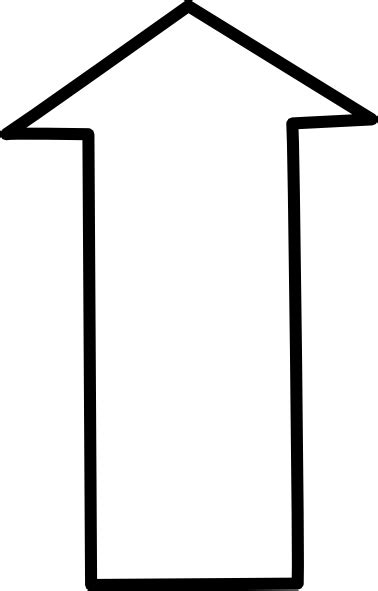 Download White Outline Up Arrow clip art Free Vector / 4Vector