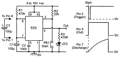 555 Timer Circuits Schematics One Shot Wiring Diagram Database