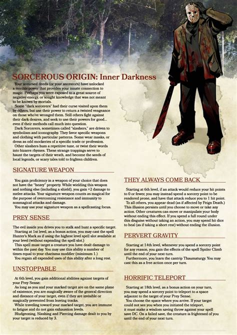 Play A Horror Movie Slasher In Your 5e Campaign Geek And Sundry
